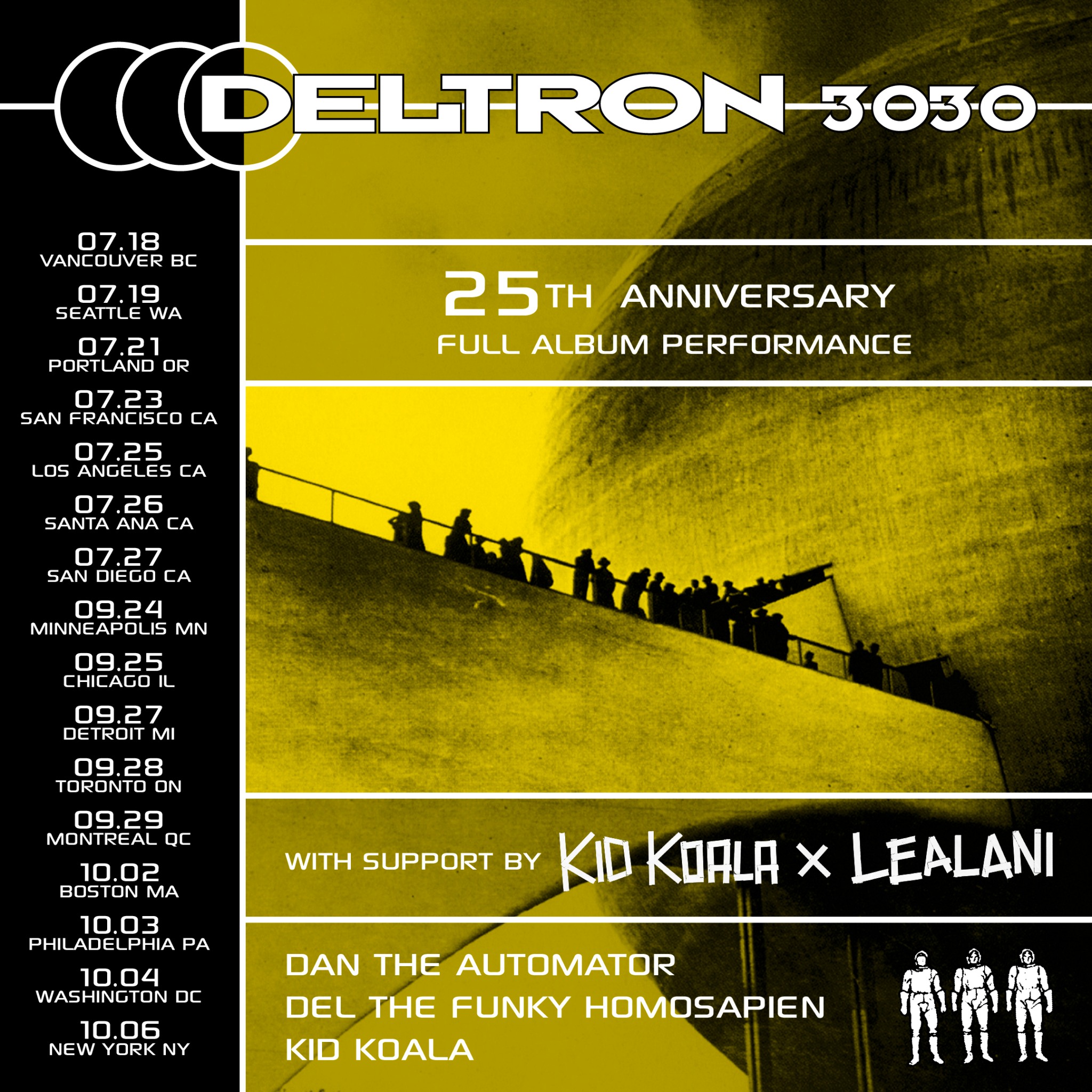 Deltron 3030 25th Anniversary Full Album Performance Tour Poster
